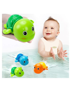 Juguetes de Baño Tohibee Tortuga Nadadora 3 Piezas