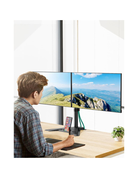 Soporte Doble para Monitor MONTAR PRO PR1009 Negro 7.98 kg