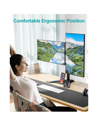 Soporte Doble para Monitor MONTAR PRO PR1009 Negro 7.98 kg