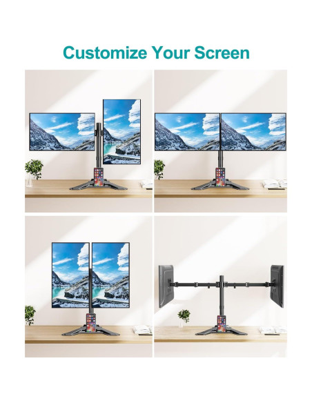 Soporte Doble para Monitor MONTAR PRO PR1009 Negro 7.98 kg