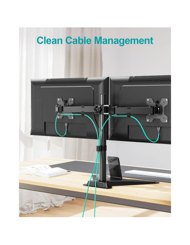 Soporte Doble para Monitor MONTAR PRO PR1009 Negro 7.98 kg