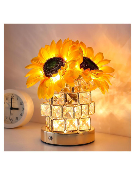 Lámpara de Flores Girasoles KIDTO Táctil Recargable LED