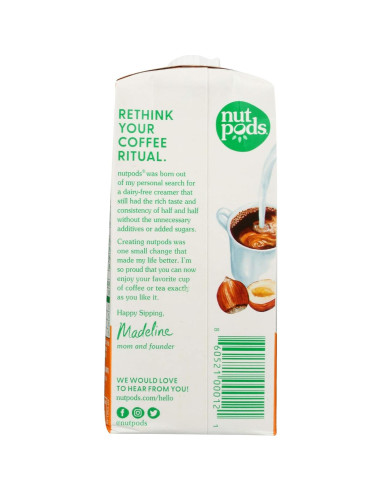 Crema a Base de Lácteos Nut Pods Avellana 330 ml