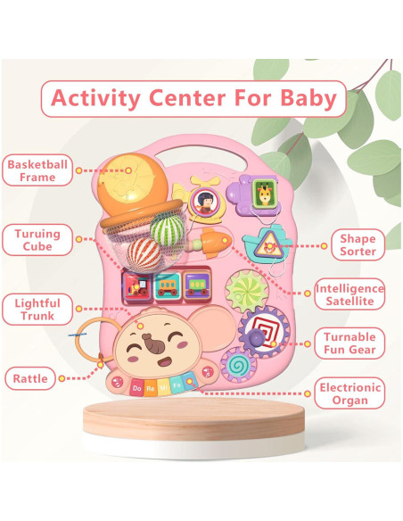 Andador 3 en 1 QDRAGON Rosa para Bebés 12+ Meses