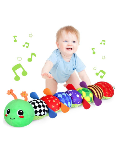 Juguete de Peluche Musical KMUYSL Oruga Verde 0-12 Meses