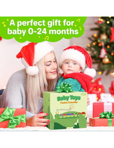 Juguete de Peluche Musical KMUYSL Oruga Verde 0-12 Meses