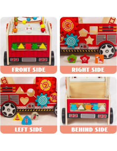 Andador de Madera Multifuncional para Niños - Juguete de Empuje 2