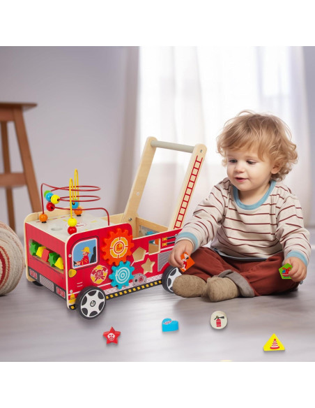 Andador de Madera Multifuncional para Niños - Juguete de Empuje Andador de Madera Multifuncional para Niños - Juguete de Empuje