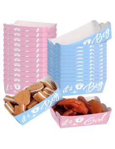 Bandejas Desechables Ctosree 48 Pcs Revelación de Género