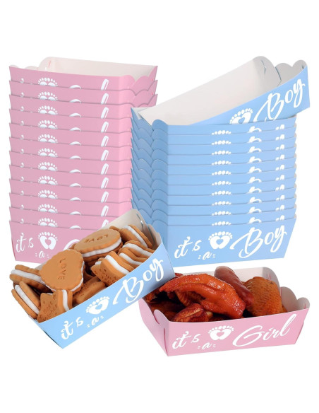 Bandejas Desechables Ctosree 48 Pcs Revelación de Género