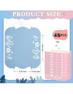 Bandejas Desechables Ctosree 48 Pcs Revelación de Género 2