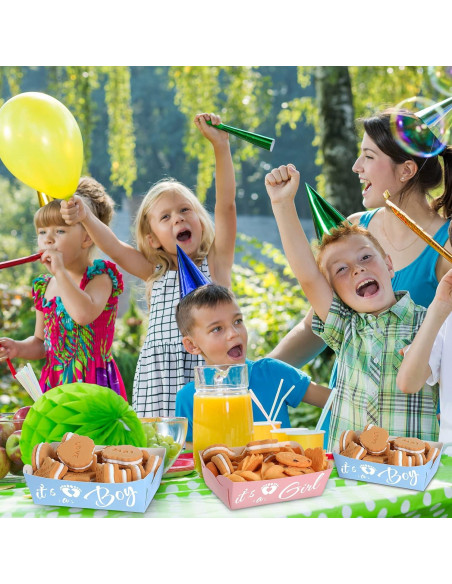 Bandejas Desechables Ctosree 48 Pcs Revelación de Género