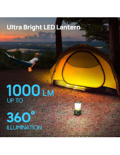 Linterna de Camping LED Consciot 1000 Lúmenes Recargable IPX4 2