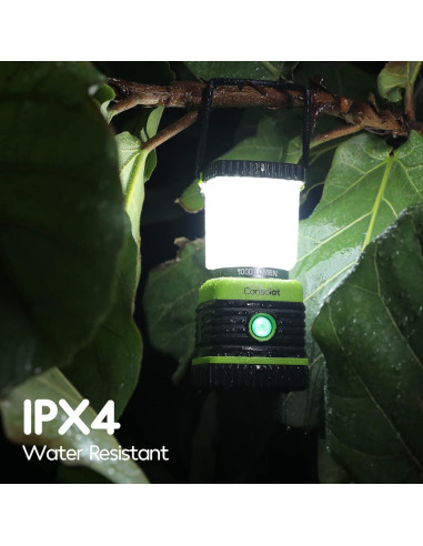 Linterna de Camping LED Consciot 1000 Lúmenes Recargable IPX4