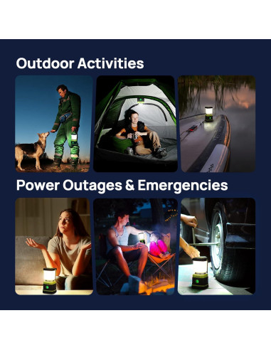 Linterna de Camping LED Consciot 1000 Lúmenes Recargable IPX4