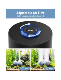 Bomba de Aire AQQA 3W para Acuario hasta 303L Silenciosa 2