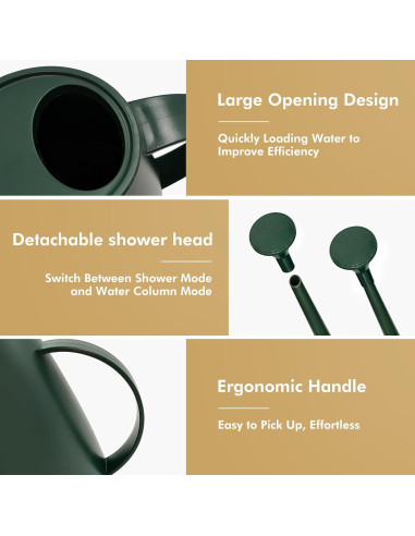 Regadera Etarewilt 1.8L Verde Oscuro para Plantas