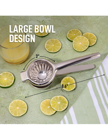 Exprimidor de Limón Manual Zulay Kitchen Acero Inoxidable 0.5L
