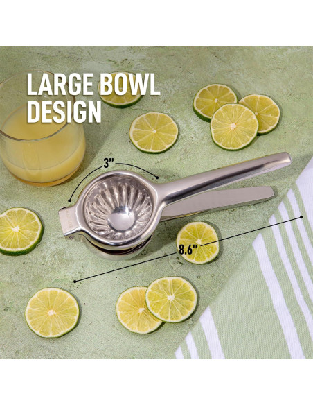 Exprimidor de Limón Manual Zulay Kitchen Acero Inoxidable 0.5L