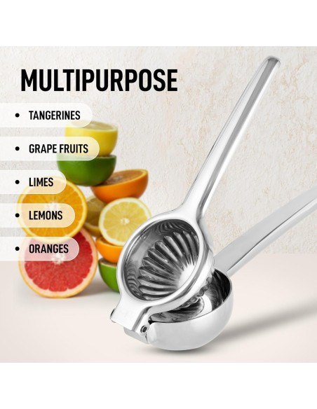 Exprimidor de Limón Manual Zulay Kitchen Acero Inoxidable 0.5L