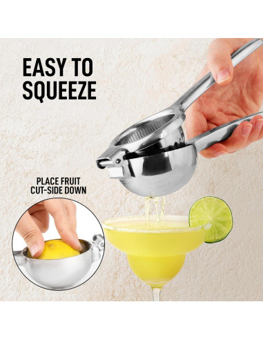 Exprimidor de Limón Manual Zulay Kitchen Acero Inoxidable 0.5L
