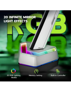 Soporte de Monitor ARES WING Blanco 17-45" Ajustable RGB 2