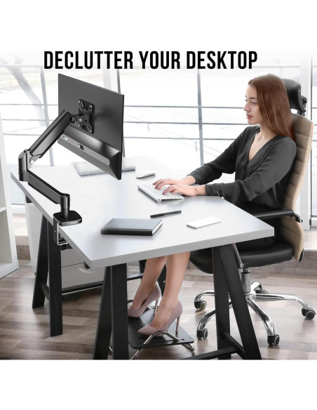 Soporte de Monitor HFTEK para Escritorio 13-32" Ajustable