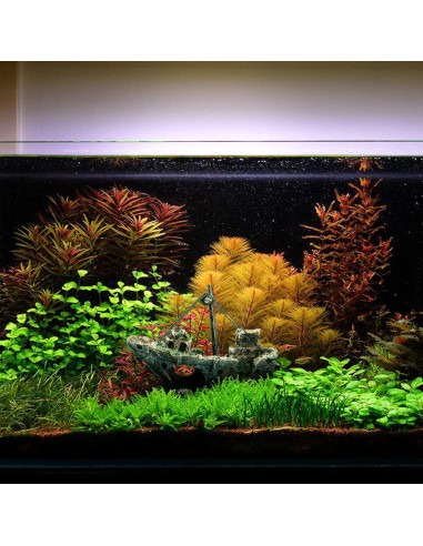 Decoración de Acuario JICAIGUANGBING Barco Hundido 12.7 cm