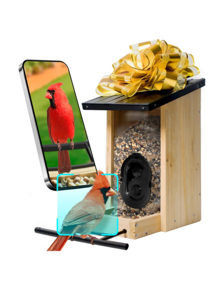 Comedero de Aves Inteligente ABRCT con Cámara Solar 2L