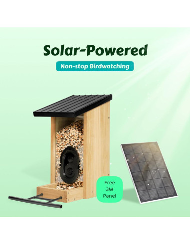 Comedero de Aves Inteligente ABRCT con Cámara Solar 2L