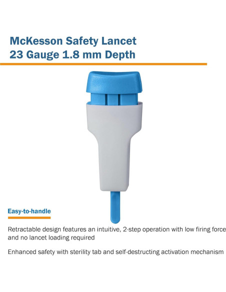 Lancetas McKesson 100 Unidades 23G para Diabetes