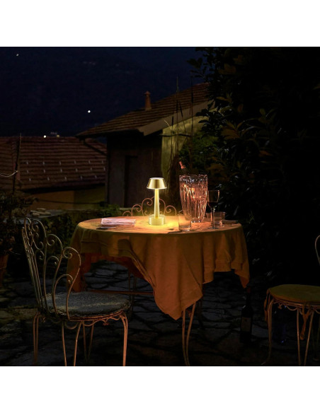 Lámpara de Mesa Inalámbrica Oro Recargable 2 Paquetes