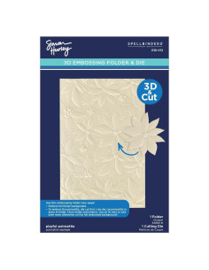 Carpeta de Embossing 3D Poinsettia Juguetona Simon Hurley 14x22 cm