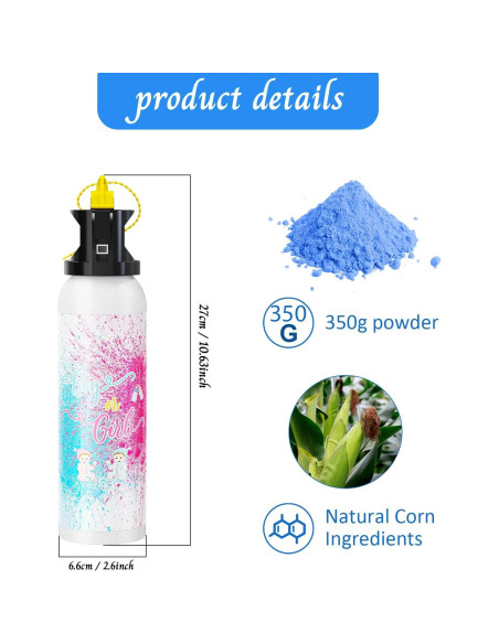 Extintores Revelación de Género 2 Piezas Azul 0.35 kg