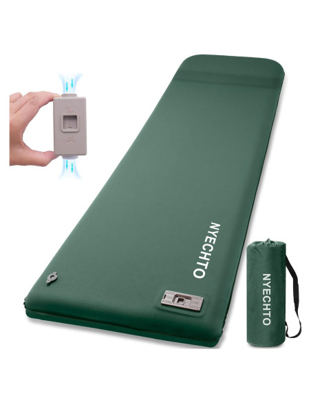 Colchoneta Autoinflable NYECHTO DK-GN Verde 7.9 cm Camping