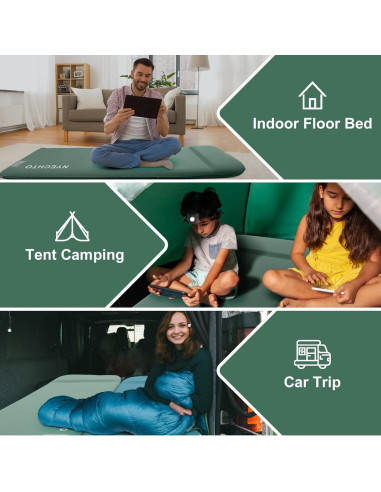 Colchoneta Autoinflable NYECHTO DK-GN Verde 7.9 cm Camping