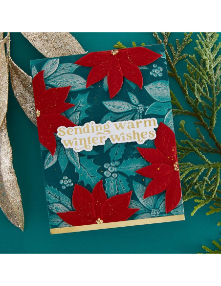 Carpeta de Embossing 3D Poinsettia Juguetona Simon Hurley 14x22 cm