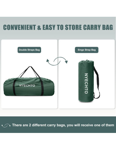 Colchoneta Autoinflable NYECHTO DK-GN Verde 7.9 cm Camping