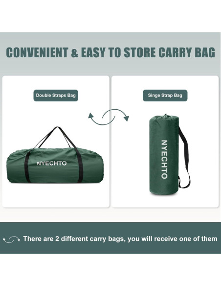 Colchoneta Autoinflable NYECHTO DK-GN Verde 7.9 cm Camping