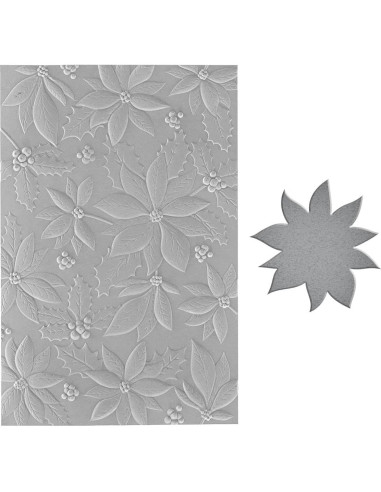 Carpeta de Embossing 3D Poinsettia Juguetona Simon Hurley 14x22 cm