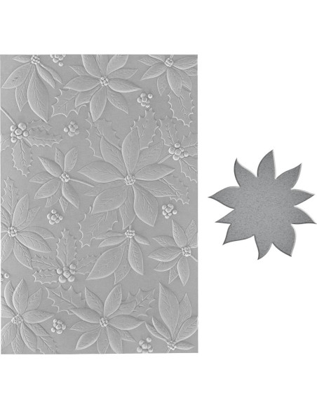 Carpeta de Embossing 3D Poinsettia Juguetona Simon Hurley 14x22 cm