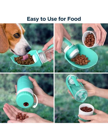 Botella de Agua para Perros Uppetly 354ml 2 en 1 Plegable