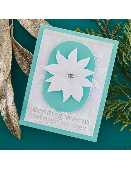 Carpeta de Embossing 3D Poinsettia Juguetona Simon Hurley 14x22 cm