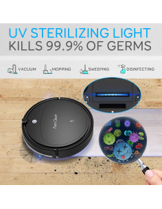 Aspiradora Robot SereneLife PUCRCX70 - 1200pa, 70 Min, Carga Automática 2