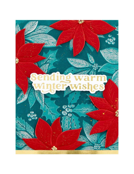 Carpeta de Embossing 3D Poinsettia Juguetona Simon Hurley 14x22 cm