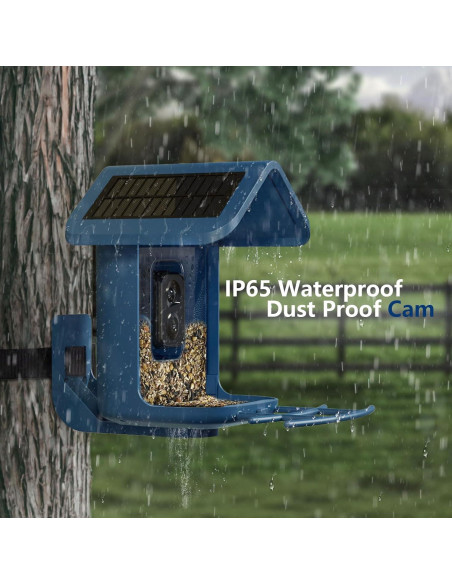 Comedero para Aves Onlyfly con Cámara 2K Solar y AI