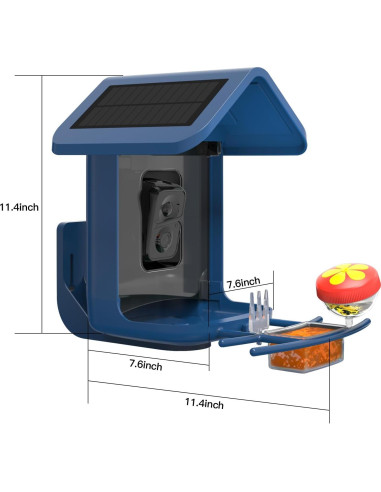 Comedero para Aves Onlyfly con Cámara 2K Solar y AI