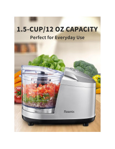 Picadora eléctrica Reemix GMC006 1.5 tazas 100W acero 2