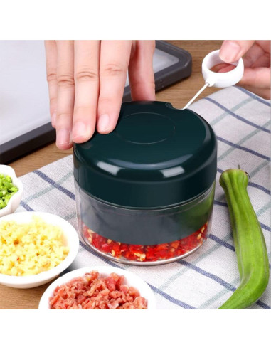 Picador de Ajo Manual AKOAK 170 ml, Acero Inoxidable