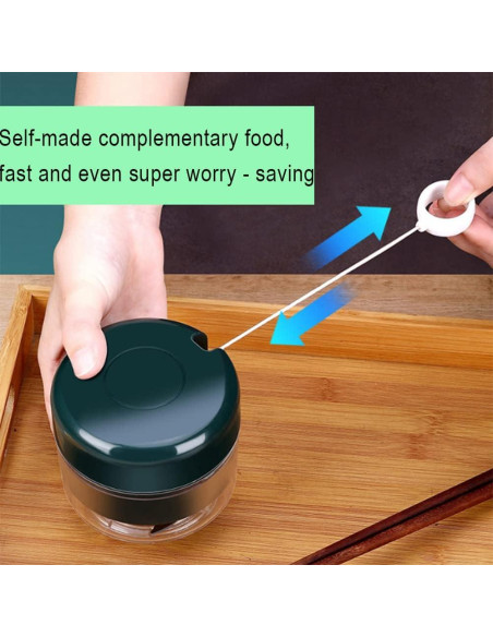 Picador de Ajo Manual AKOAK 170 ml, Acero Inoxidable